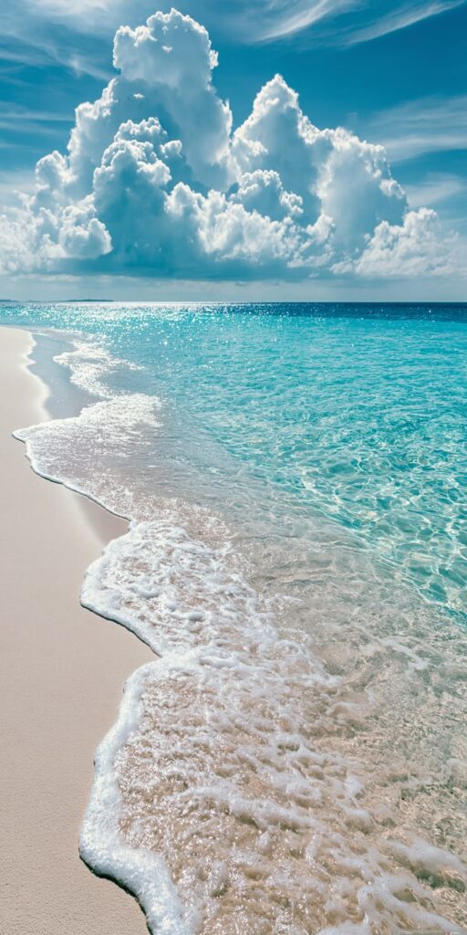 Plage et eau turquoise apaisante, symbole de sérénité après une séance de thérapie énergétique